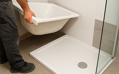 Cambio de bañera por plato de ducha